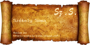 Székely Soma névjegykártya